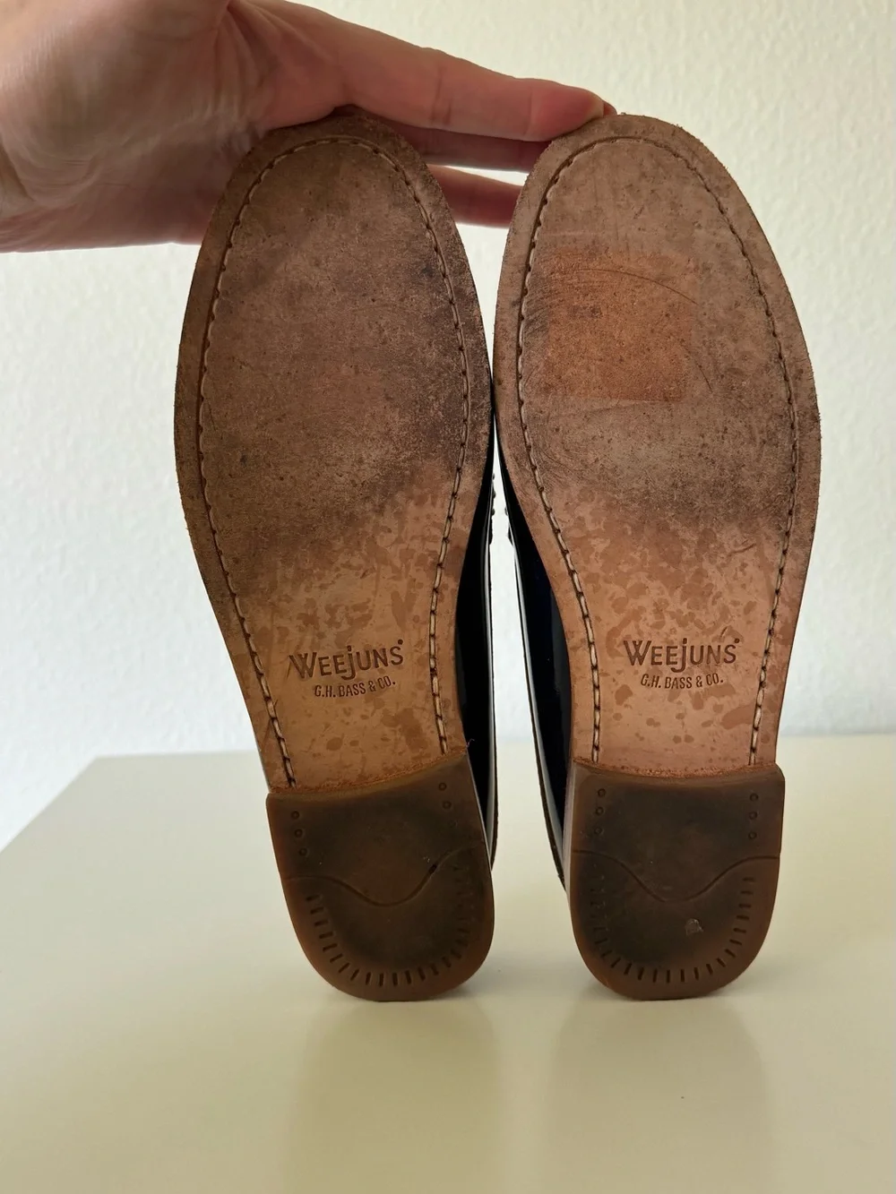 G.H. Bass & Co. Weejuns Tri-Color Diane Penny Slides, White, Tan & Navy 5.5 - Picture 6 of 10
